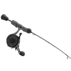 13 Fishing - FreeFall Ghost Stealth Edition Ice Combo 27" UL - FF Ghost + Tickle Stick (Reel Seat Handle) - Left Hand - Black/Grey Camo -Frost Spoons Sales Store Ghost Stealth Combo 1 37648.1666708116