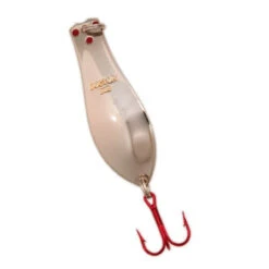 Yellow Bird - Premium Doctor Spoon With Red LazerSharp Hooks In (PM104) Nickel / Gold Back - 3.75" 5/8oz